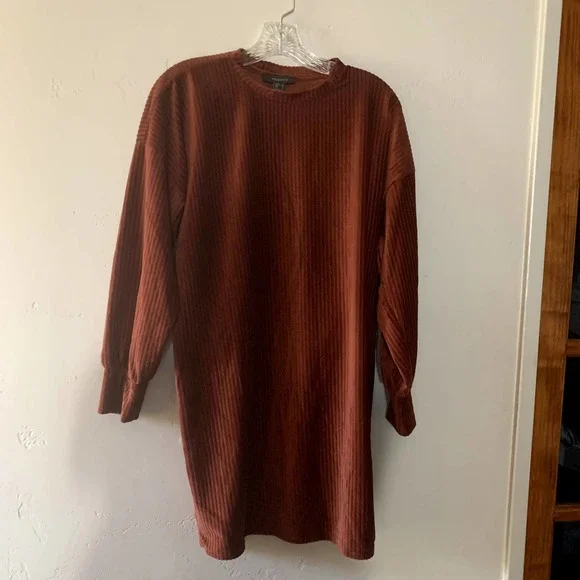 Primark Dresses Primark Burnt Orange Ribbed Soft Sweater Dress